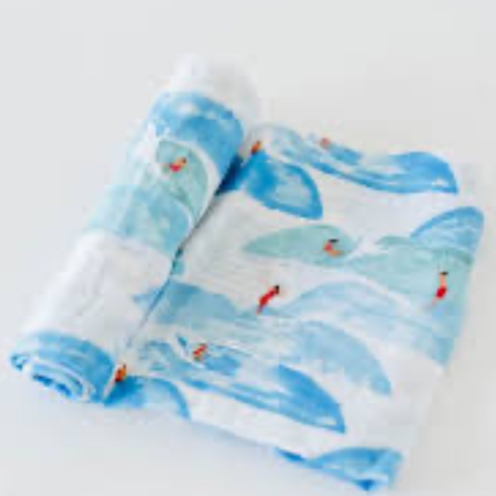 Little Unicorn Cotton Muslin Surf Swaddle Blanket